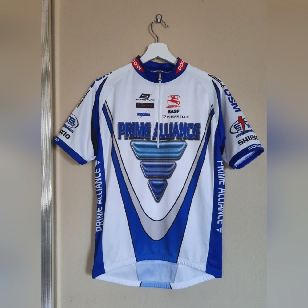 Giordana Mens Cycling Top Shirt Bicycling Athletic Sport Jersey Prime Alliance